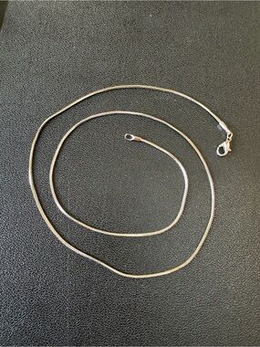 Sterling silver sleek rope chain necklace 19.5 inch